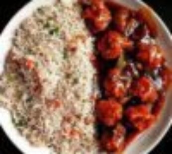 Veg Fried Rice+Chili Chicken (4pc)