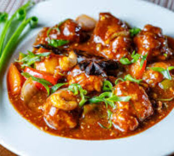 Fish in Hot Garlic Sauce Gravy ( 6 pcs )